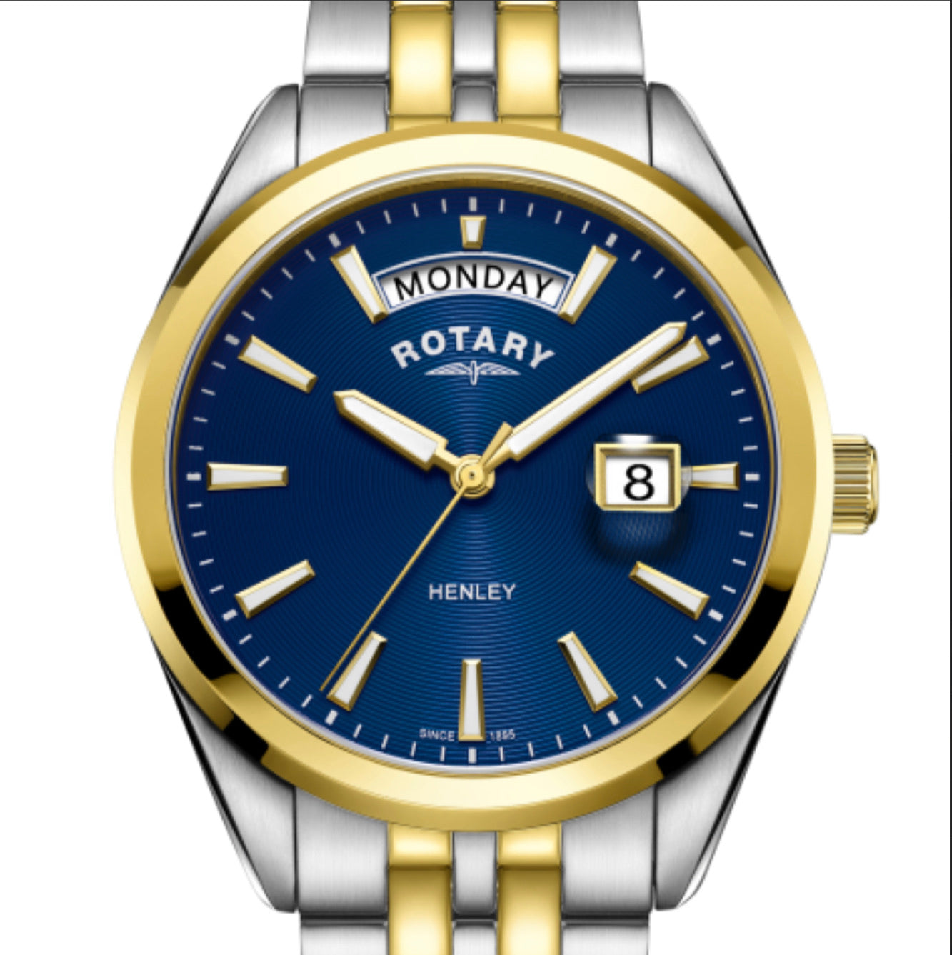 Rotary two tone 2025 gold henley gents