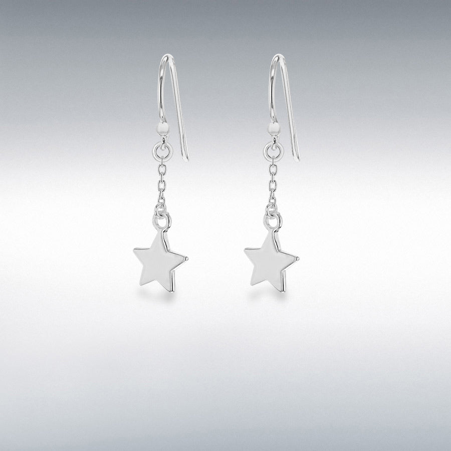 Star drop hot sale earrings silver