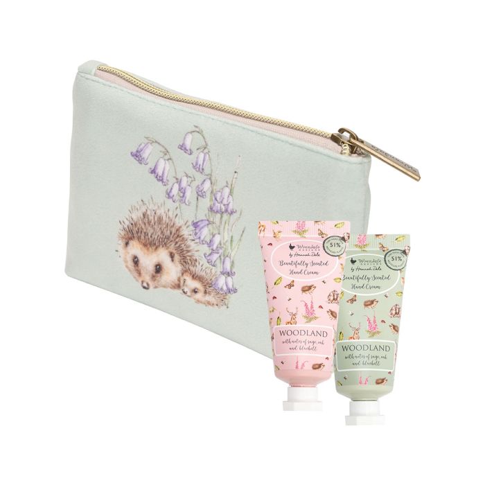 'HEDGEROW' HARE AND MOUSE MINI HAND CREAM GIFT POUCH