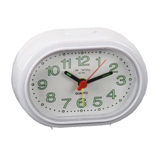 OVAL ALARM CLOCK - WHITE