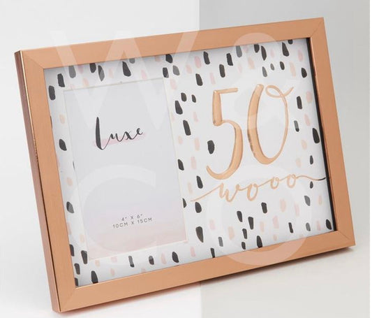 ROSE GOLD BIRTHDAY FRAME - 50